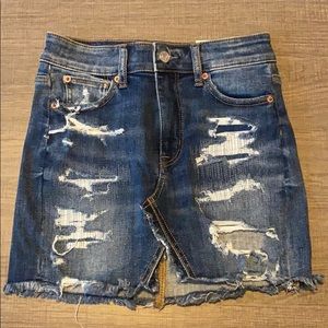 american eagle denim skirt